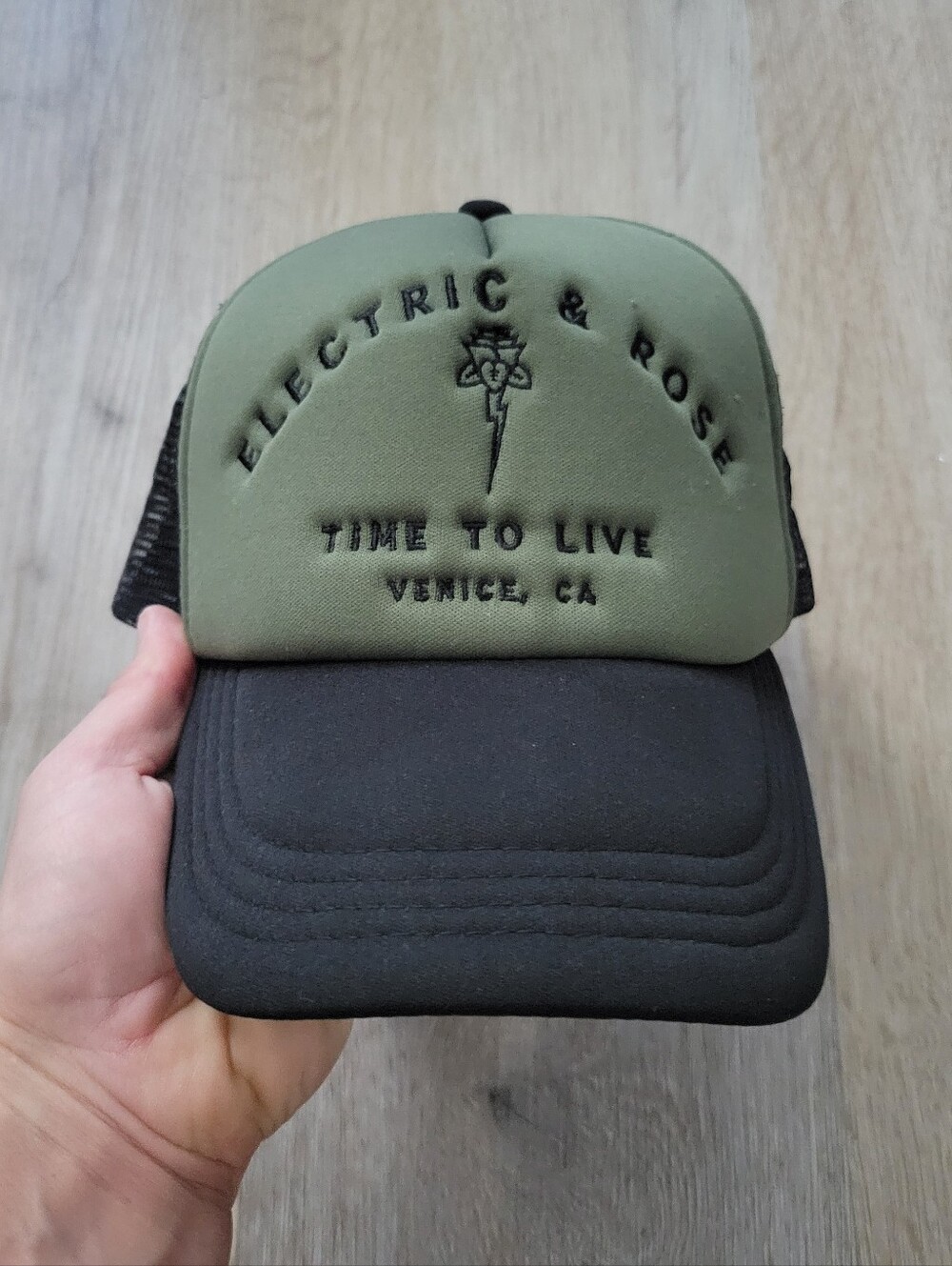 Electric & Rose "TIME TO LIVE" Trucker Hat Venice, CA Surf Men's Women's